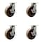 Service Caster 10'' Heavy Duty High Temp Phenolic Caster with Brakes and Swivel Locks, 4PK CRAN-SCC-KP92S1030-PHRHT-SLB-BSL-4 - alternate 1